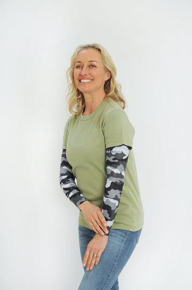 Cycling Protection Sleeves - Camouflage Grey - Wildlyready