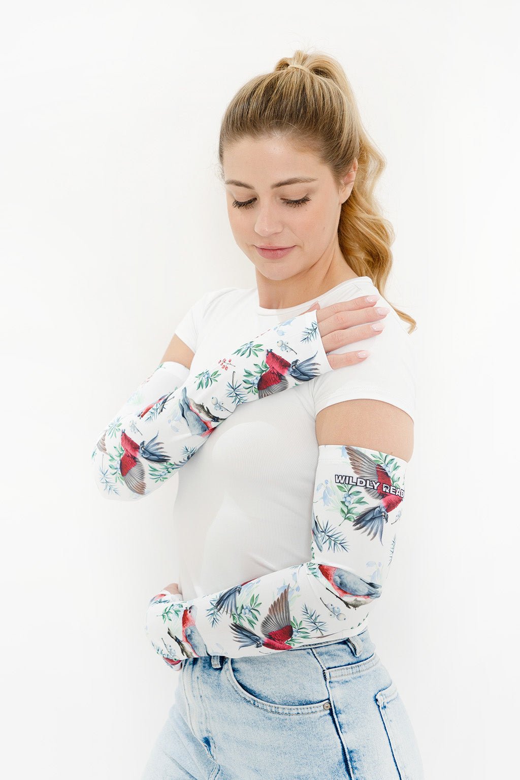 Cycling Protection Sleeves - Galah White - Wildlyready