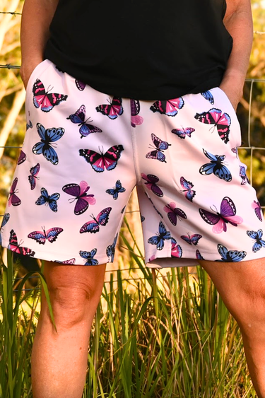 Everyday Outdoor Longline Shorts - Butterfly Pink - Wildlyready