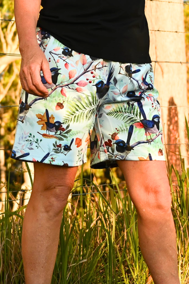 Everyday Outdoor Longline Shorts - Blue Wren Blue