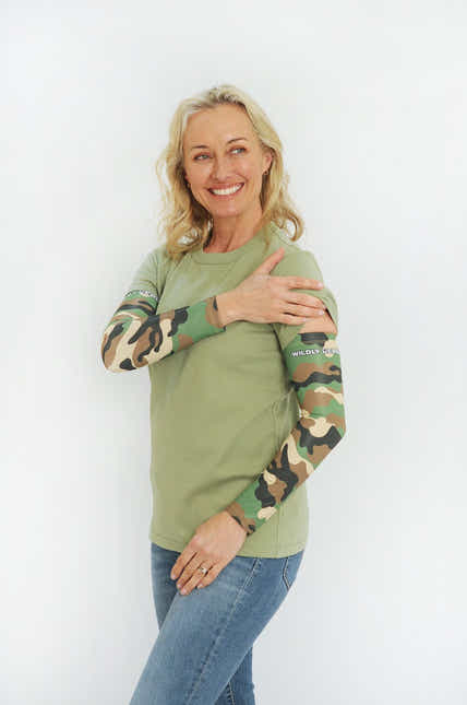 Cycling Protection Sleeves - Camouflage Green - Wildlyready