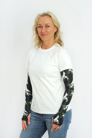 Cycling Protection Sleeves - Cockatoo Black - Wildlyready