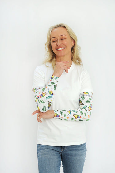 Cycling Protection Sleeves - Finch White - Wildlyready