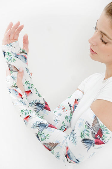 Cycling Protection Sleeves - Galah White - Wildlyready