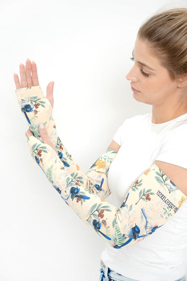 Driving Protection Sleeves - Blue Wren Cream - Wildlyready
