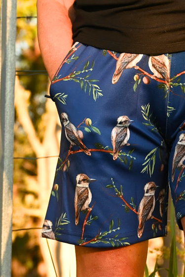 Everyday Outdoor Longline Shorts - Kookaburra Blue - Wildlyready