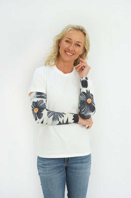 Gardening Protection Sleeves - Floral Black - Wildlyready