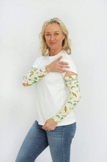Gardening Protection Sleeves - Lorikeet Cream - Wildlyready