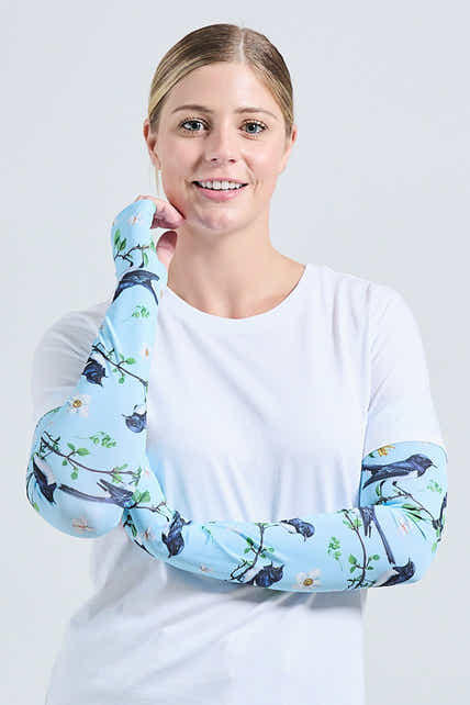Gardening Protection Sleeves - Willie Wagtail Blue - Wildlyready