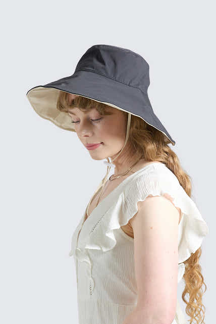 The Mariner Ultra Wide Brim Hat UPF50+ Black Cream - Wildlyready