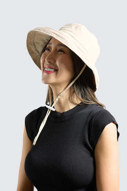 The Sundrift Packable Wide Brim Hat UPF50+ Beige - Wildlyready